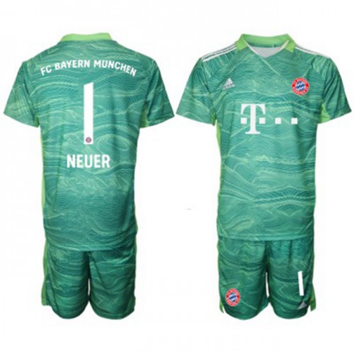 FC Bayern München Fodboldtrøjer Målmand Manuel Neuer 1 Børn 3. sæt 2021/22 Kort ærmer FC Bayern München Fodboldtrøjer Målmand Manuel Neuer 1 Børn 3. sæt 2021/22 Kort ærmer